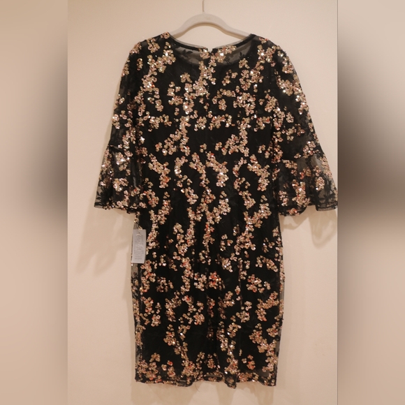 Alex Evenings Sequin Lace Cocktail Dress - Picture 7 of 11